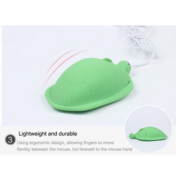 Sovawin Mini Cute Kawaii Tortoise Wired Mouse 2.0 USB 3D Animal Computer Gamer Mouse Optical Mice 1200DPI For Notebook PC Laptop