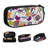 Kawaii tiek daug spalvingų knygų pieštukų dėklas mergaitėms, berniukams, pritaikytas gamtos mokslų mokytojui, vėplai, didelis laikymo rašiklio krepšys, mokyklos reikmenys