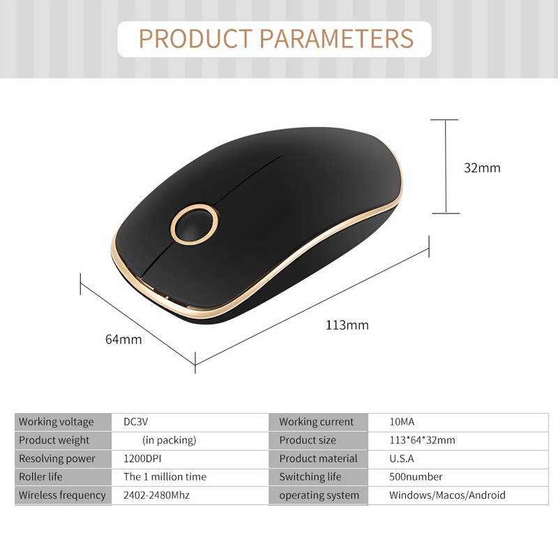 SOVAWIN USB 2.4G Ασύρματο ποντίκι Εργονομία Οπτικό φορητό Mini Gaming Business Mouse 1200 DPI Computer Mause για φορητό υπολογιστή