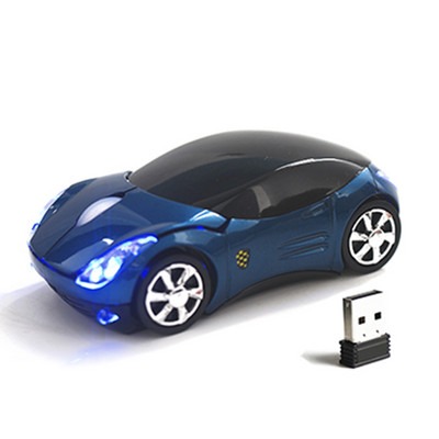SOVAWIN LED mini belaidė pelė automobilio formos pelė USB imtuvas 1200 DPI 2.4G žaidimų optinės elektroninės pelės, skirtos asmeniniam nešiojamam kompiuteriui