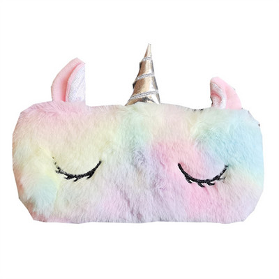 Калъф за моливи Сладки чанти за химикалки Чанта Плюшен Kawaii Unicorn Piornik Стационарен Kanken Back To School Supplies Trousse Material Escolar