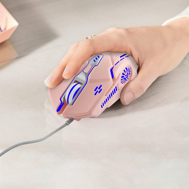 CHUYI vezetékes játékegér LED fekete fény Ergonomikus optikai USB Mause állítható 1600/2400/3200 DPI egerek számítógépes laptopokhoz