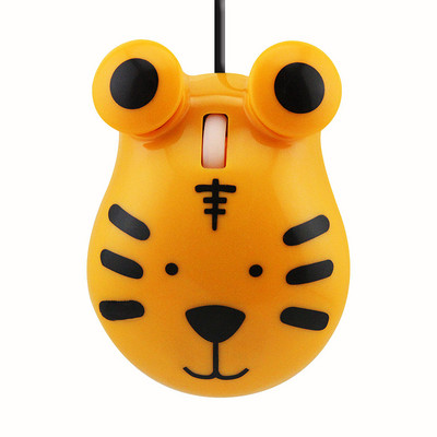 CHYI Slatki računalni miš 3d životinjskog oblika Žičani USB optički miš 1600 DPI Crtić Tigar Lijepi miševi za djecu Poklon za prijenosno računalo