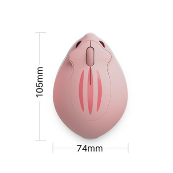 3D мишка с анимационен хамстер 1600 DPI 2.4G USB безжична кауза Сладка преносима Bluetooth мишка с без звук за компютър, лаптоп, деца, момичета, подарък
