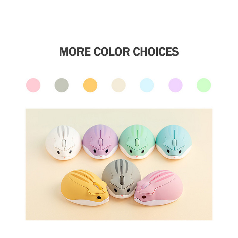 3D crtani hrčak miš 1600 DPI 2.4G USB bežični miš slatki prijenosni mute Bluetooth miševi za prijenosno računalo Poklon za djecu i djevojčice