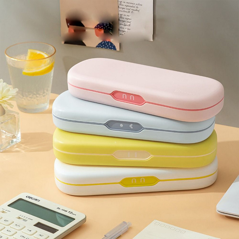 Προμήθειες Πολυλειτουργική μολυβοθήκη Κορεάτικου στυλ Κουτί επιτραπέζιου αποθήκευσης Φοιτητικό χαρτικά Θήκη στυλό διπλής στρώσης