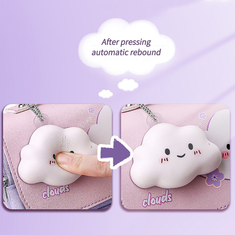 Mielas dekompresinis pieštuko dėklas Didelė pieštukų dėžutė, nešiojamasis mergaičių rašiklio krepšys, trijų sluoksnių mokyklinių raštinės reikmenų maišelis Kawaii pieštuko dėklas