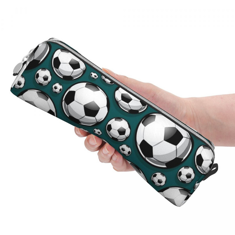 Futbolo kamuoliukų raštas Futbolo pieštukų dėklas Sportinis pieštukų dėžutė Rašiklio laikiklis Vaikams Didelis krepšys Mokykliniai reikmenys Dovanų raštinės reikmenys