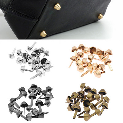 20pcs/lot Metal Feet Rivets Studs Pierced For DIY Purse Handbag Leather Crafts Punk Diy Jewelry Making Rivets Bag Accessories