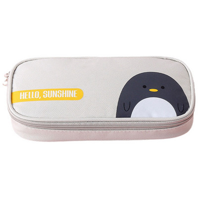 Kreatív írószerdoboz Diák aranyos egyszerű irodaszer doboz ceruzatáska cipzár Oxford szövet rajzfilm nagy kapacitású tolltartó