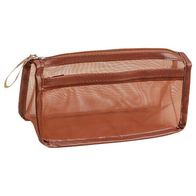 Paprastas skaidrus dvigubo tinklinio pieštuko dėklas Biuro pieštukų dėklai mokiniams Mokyklinės reikmenys rašiklio dėžutės krepšys Naujos raštinės reikmenys