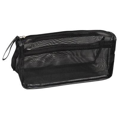 Paprastas skaidrus dvigubo tinklinio pieštuko dėklas Biuro pieštukų dėklai mokiniams Mokyklinės reikmenys rašiklio dėžutės krepšys Naujos raštinės reikmenys