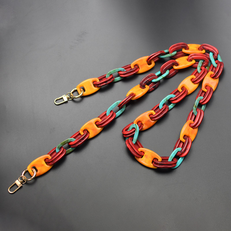 MM FOND jednobojna ženska akrilna ručna torba s remenom, ukrasna torbica za telefon, lanac za torbicu, alternativni lanac za torbu