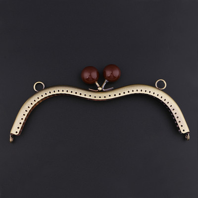 Metalna torbica u vintage stilu Okvir Kiss Brava s kopčom s bambusovom ručkom Kopče za nakit Zatvarači za šivanje Pribor za izradu torbica