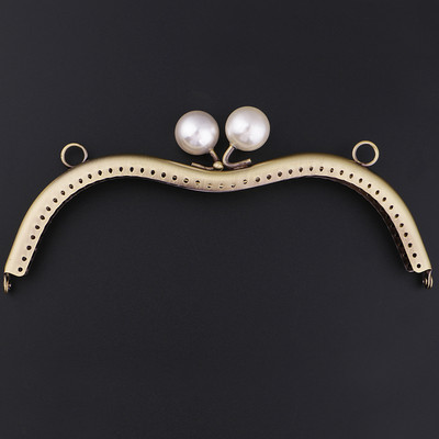 Metalna torbica u vintage stilu Okvir Kiss Brava s kopčom s bambusovom ručkom Kopče za nakit Zatvarači za šivanje Pribor za izradu torbica