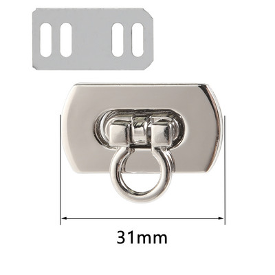 3,1 cm ovalus metalinis užsegimas, pasukamas užraktas, skirtas „pasidaryk pats“ rankinės rankinės rankinės piniginės aparatūra, sulankstoma, įstrigę priedai