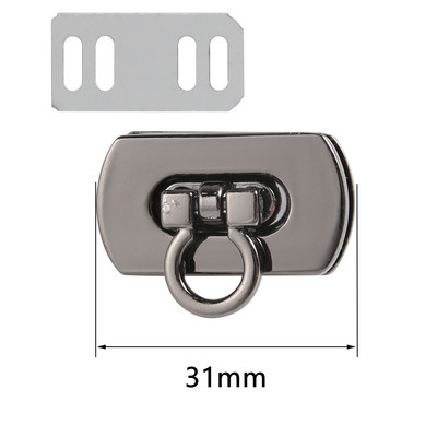 3,1 cm ovalus metalinis užsegimas, pasukamas užraktas, skirtas „pasidaryk pats“ rankinės rankinės rankinės piniginės aparatūra, sulankstoma, įstrigę priedai