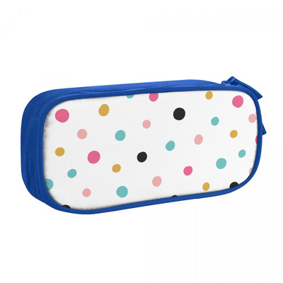 Linksmi spalvingi taškeliai, abstraktūs įvairiaspalviai pieštukų dėklas, pieštukų maišelis, rašiklio dėžutė, studentų didelis krepšys, mokyklinės dovanos raštinės reikmenys