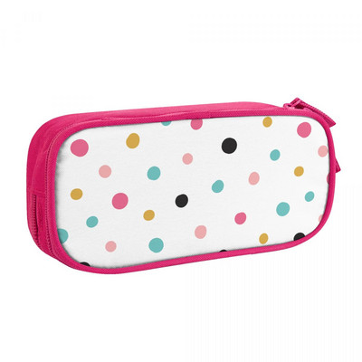 Linksmi spalvingi taškeliai, abstraktūs įvairiaspalviai pieštukų dėklas, pieštukų maišelis, rašiklio dėžutė, studentų didelis krepšys, mokyklinės dovanos raštinės reikmenys