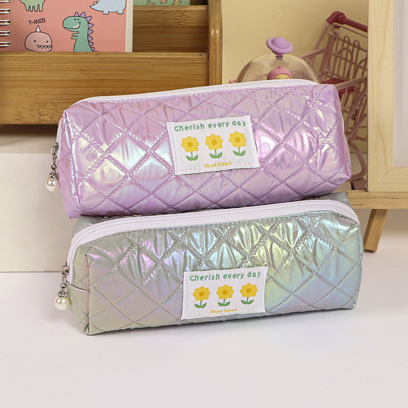 Mažas pieštuko dėklas studentų pieštukų maišelis monetų maišelis Kosmetikos krepšys biuro raštinės reikmenys paauglėms, moterys, mokykla, biuras