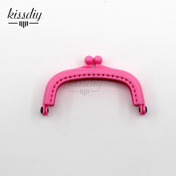 KISSDIY 10PCS 8,5CM Candy Arc Ρητίνη Πλαστικό Πορτοφόλι Πλαίσιο με Τρύπα Kiss Clasp Lock Αξεσουάρ τσάντας DIY 10 χρώματα