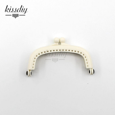 KISSDIY 10 vnt. 8,5 cm saldainių lanko dervos plastikinis piniginės rėmas su skylutėmis bučinio užsegimu, spyna „pasidaryk pats“ krepšio priedai 10 spalvų