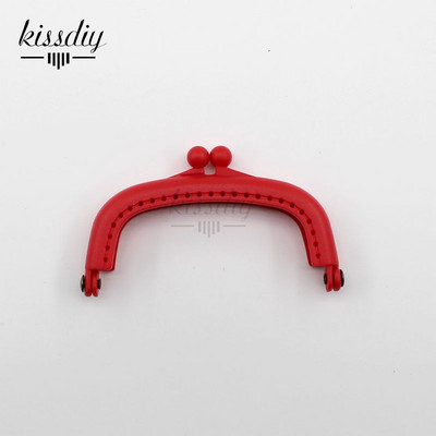 KISSDIY 10 vnt. 8,5 cm saldainių lanko dervos plastikinis piniginės rėmas su skylutėmis bučinio užsegimu, spyna „pasidaryk pats“ krepšio priedai 10 spalvų