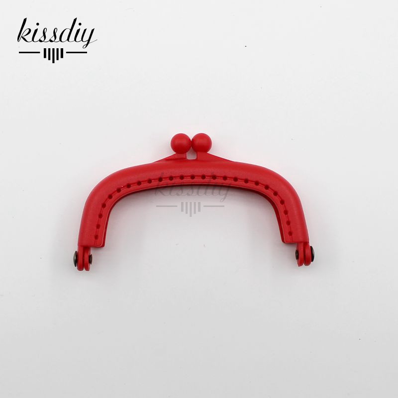 KISSDIY 10 vnt. 8,5 cm saldainių lanko dervos plastikinis piniginės rėmas su skylutėmis bučinio užsegimu, spyna „pasidaryk pats“ krepšio priedai 10 spalvų