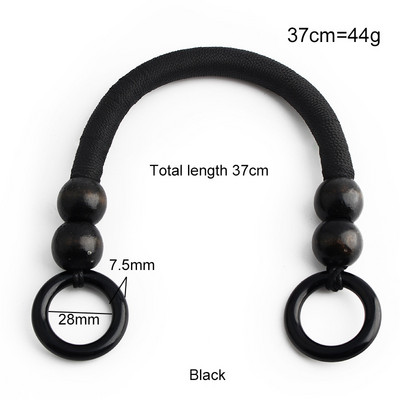 2 vnt. 37/48 cm spalvoto krepšio rankenos Nailono virvės pynimo medinių karoliukų rankena pečių dirželis Rankų dirželiai „pasidaryk pats“ siuvami rankinės priedai