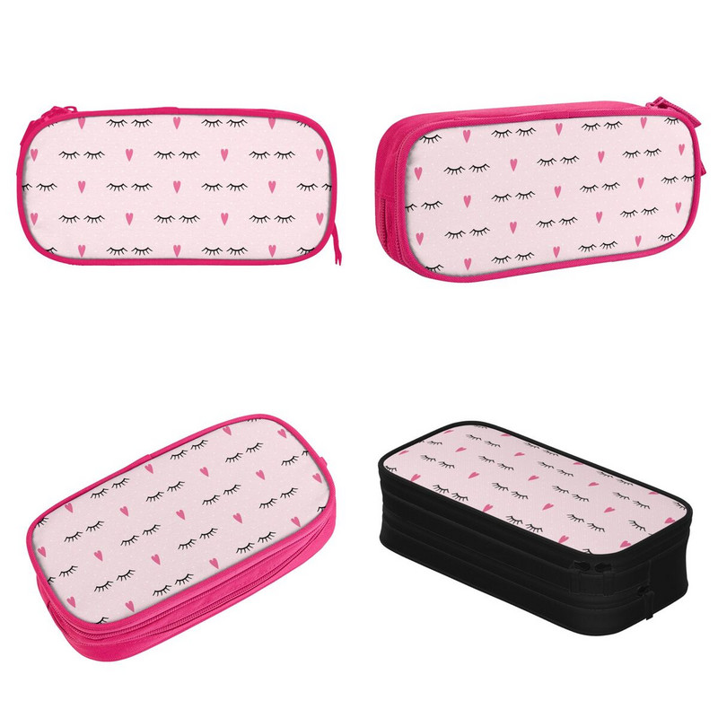 Nauji mieli užmerktoms akims pliušiniai pieštukų dėklai Animaciniai blakstienų pieštukai pieštukas studentams dideliems krepšiams mokykliniai reikmenys užtrauktuku raštinės reikmenys