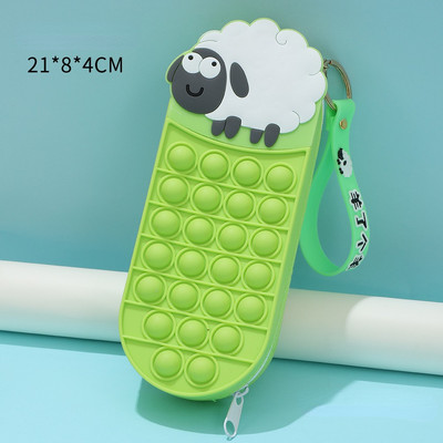 1 vnt. modeliavimo avies formos silikoninis pieštukų dėklas pieštukų maišeliai rašiklio krepšys studentų raštinės reikmenų mokyklinių reikmenų saugykla