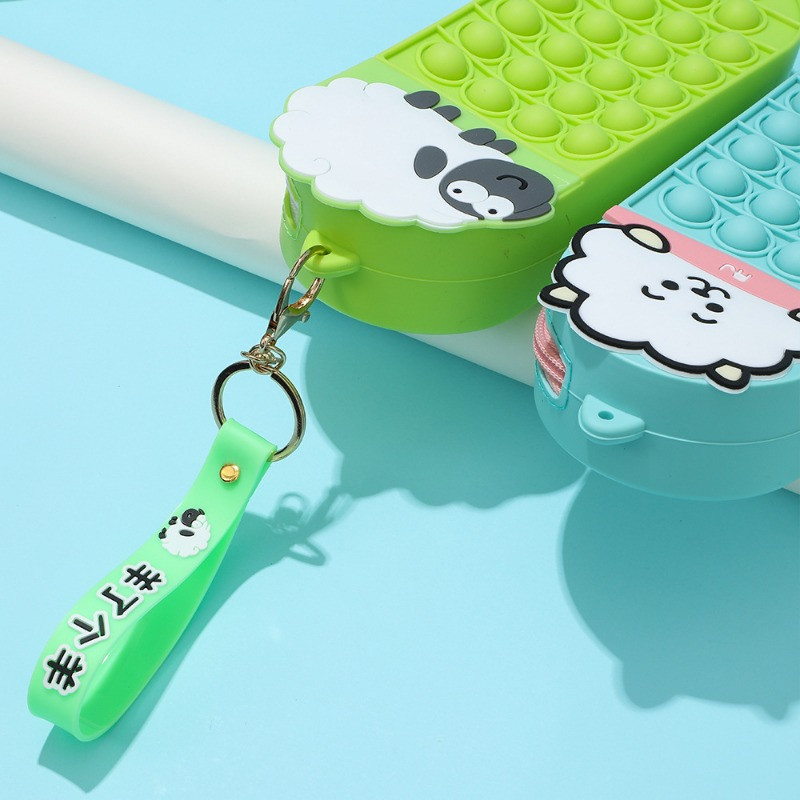 1 vnt. modeliavimo avies formos silikoninis pieštukų dėklas pieštukų maišeliai rašiklio krepšys studentų raštinės reikmenų mokyklinių reikmenų saugykla