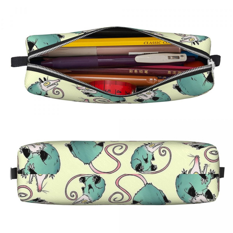 Šiukšlių Cats Opossum Possum pieštukų dėklai Rašiklio laikiklio krepšys Studentui Didelės talpos mokyklos reikmenys Kosmetikos pieštukų maišelis