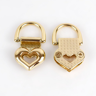 Deepeel 4 / 10 vnt 19 mm metalinio krepšio šoninės sagtys Širdies OD žiedo pakabos traukimo klipas kabliukas „pasidaryk pats“ rankinės dirželio užsegimo dalis Priedai BF059