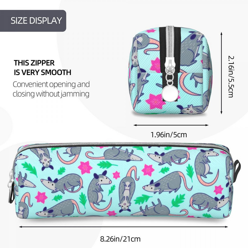 Opossum Possum pieštukų dėklai gyvūnų pieštukų dėžutės rašiklio laikiklis, skirtas studentams didelės talpos krepšiams, mokykliniams kosmetikos raštinės reikmenims