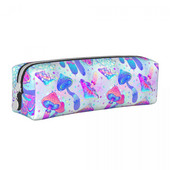 Psichodeliniai grybų pieštukų dėklas Klasikiniai stebuklingi hipių rašiklio krepšiai Studentams Didelė saugykla Studentų pieštukai su užtrauktuku