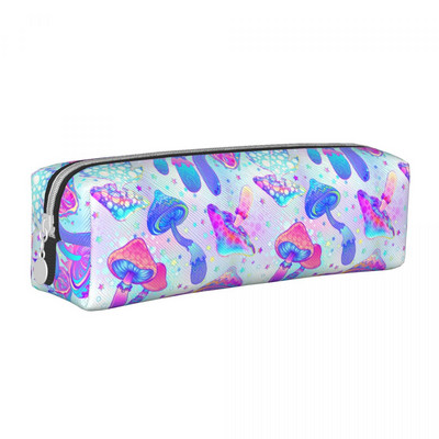 Psichodeliniai grybų pieštukų dėklas Klasikiniai stebuklingi hipių rašiklio krepšiai Studentams Didelė saugykla Studentų pieštukai su užtrauktuku