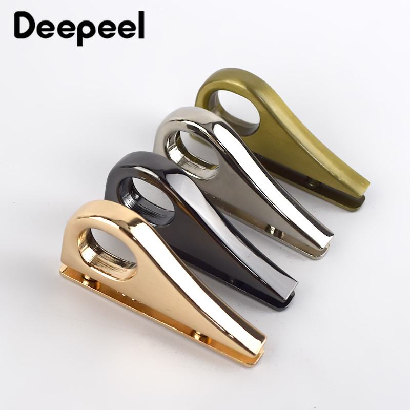 Deepeel 4 τμχ τσάντα πλαϊνό κλιπ μεταλλικές πόρπες Τσάντες Τσάντες αλυσίδα με κουμπωτά γάντζοι τσάντα χειρολαβές Λουράκι λαβές σύνδεση Κρεμάστρα κούμπωμα DIY Leather Craft