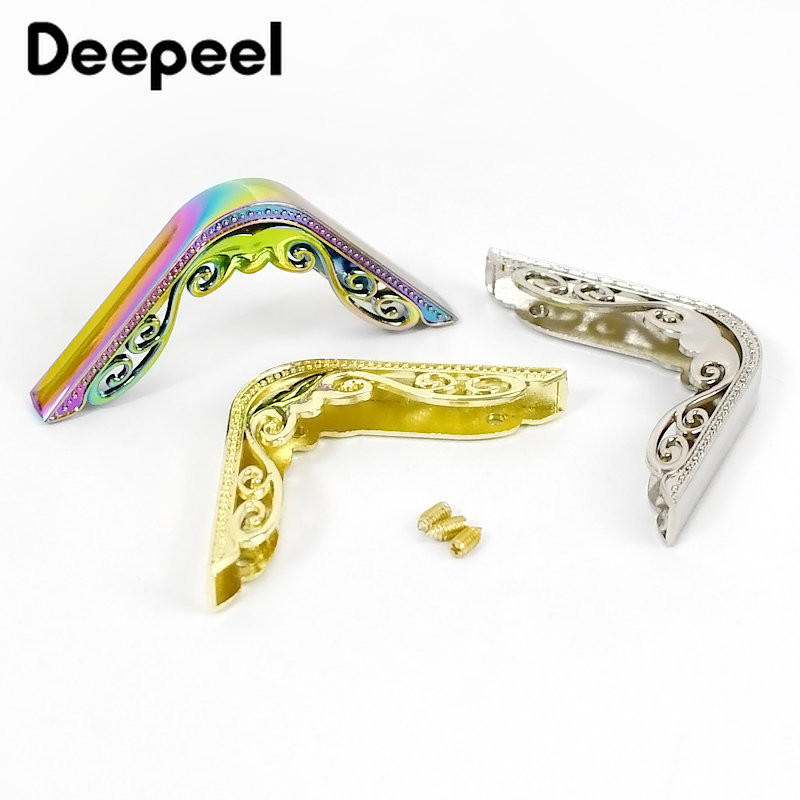 4/10 vnt. Deepeel 47 mm maišelio kampas su varžtu rankinės krašto apsaugai Metaliniai kabliukai sagtys Dekoravimo įranga Krepšiai Priedai