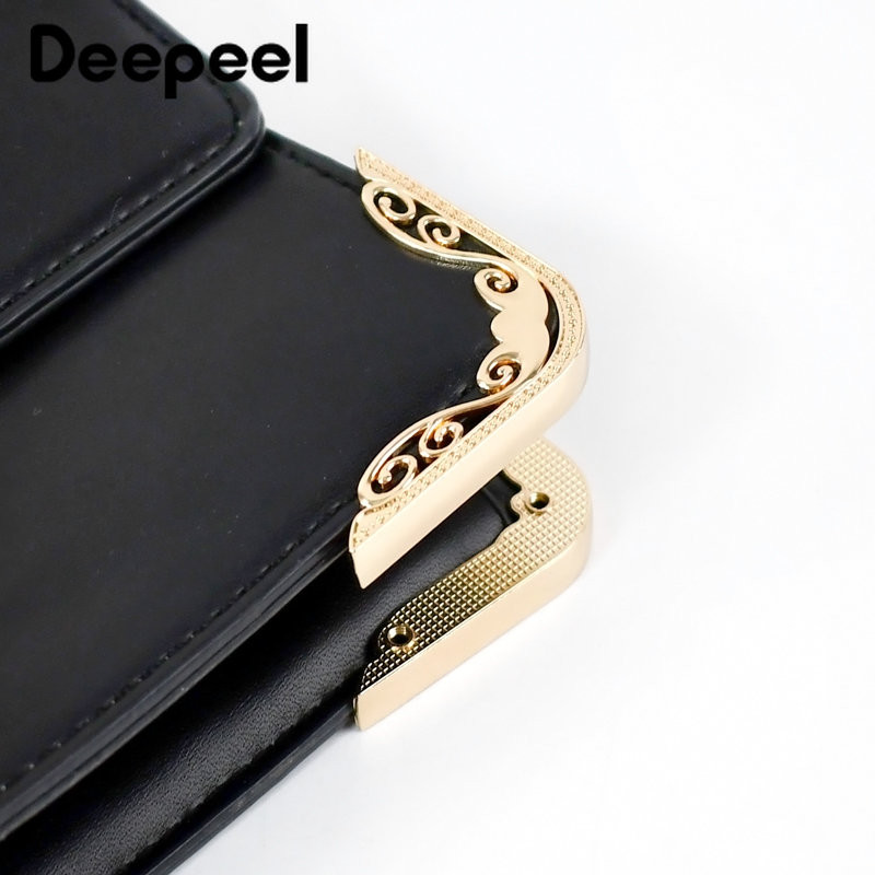 4/10 vnt. Deepeel 47 mm maišelio kampas su varžtu rankinės krašto apsaugai Metaliniai kabliukai sagtys Dekoravimo įranga Krepšiai Priedai