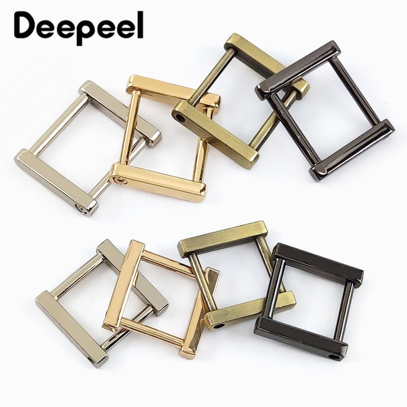 4/10 vnt. Nuimama kvadratinė metalinė sagtis, skirta krepšio dirželiui rankenai užsegimas varžtas „pasidaryk pats“ krepšiai Grandinės pakabos kabliukai šunų apykaklės sagtys F1-22