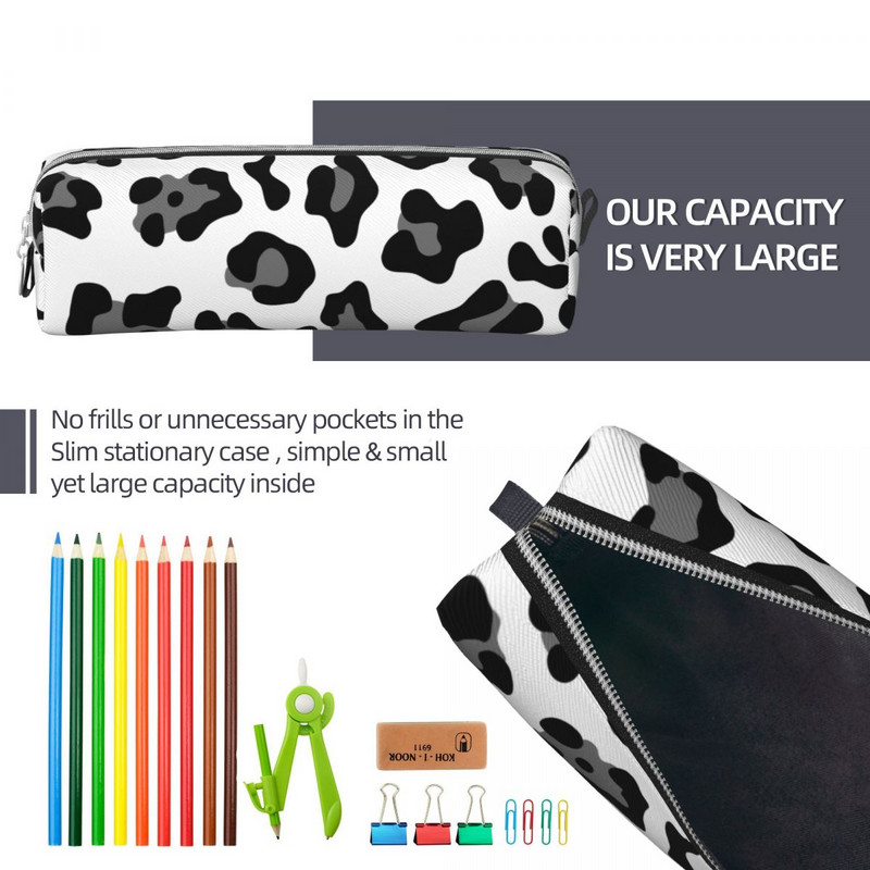 Snow Leopard pliiatsiümbris Loomade pliiatsid Pliiatsihoidja poistele Tüdrukutele Suured hoiukotid Õpilastele Koolikingitus Kirjatarbed