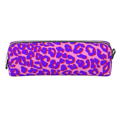 Λεοπάρ στάμπα σε μωβ μολυβοθήκη Μολυβοθήκες Στυλό για μαθητική τσάντα μεγάλης χωρητικότητας Μαθητικές τσάντες σχολικές επιστολές