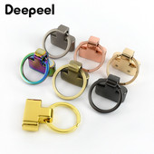 2Pcs Deepeel 24 мм метален ключодържател, катарама, разделени пръстени за чанти, каишка, колан, ключодържател, катарами, ръчно изработени кожени хардуерни аксесоари