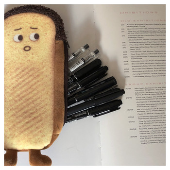 Kawaii Mood Bread Pencil Box Χαριτωμένο καρτούν τοστ Αστείο δημιουργικό φοιτητικό δώρο χαρτικά