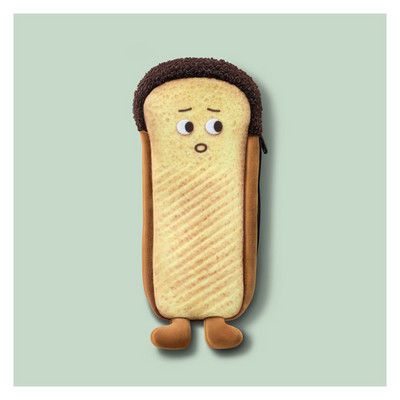 Kawaii nuotaikos duonos pieštukų dėžutė Mielas animacinis skrebutis Juokingi kūrybingi studentų raštinės reikmenys