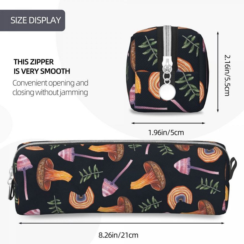 Grybai atogrąžų raštų pieštukų dėklas Madingi rašiklio krepšiai Studentams didelės talpyklos mokyklinės prekės Kosmetikos pieštukai