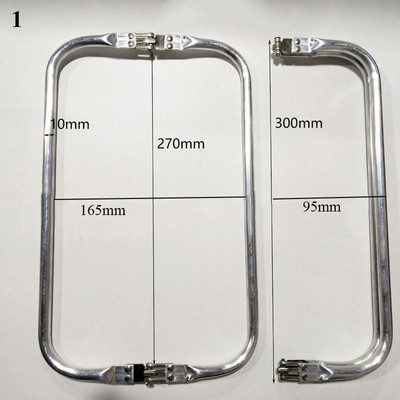 Ezüst fém táska keret pénztárcához hátizsák kézitáska pénztárca keret fém alumínium cső keret Táska fogantyúja tartozékok táskákhoz Alkatrészek