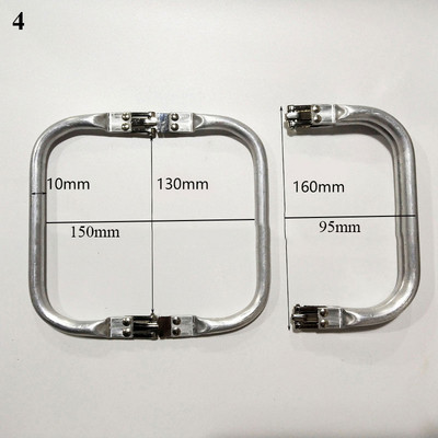 Ezüst fém táska keret pénztárcához hátizsák kézitáska pénztárca keret fém alumínium cső keret Táska fogantyúja tartozékok táskákhoz Alkatrészek