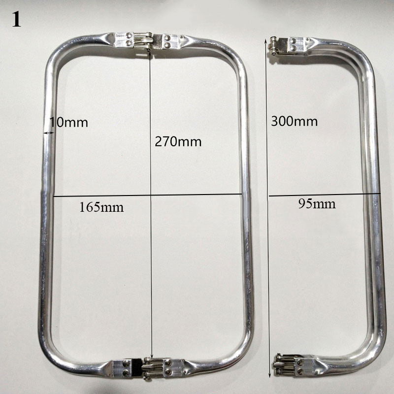 Ezüst fém táska keret pénztárcához hátizsák kézitáska pénztárca keret fém alumínium cső keret Táska fogantyúja tartozékok táskákhoz Alkatrészek